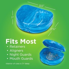 Chic Marble Mouth Guard Holders – Assorted Colors, 3-Pack for Stylish Storage