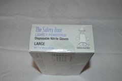 THE SAFTEY ZONE ~ DISPOSABLE NITRILE GLOVES ~ AMBIDEXTROUS ~ 100 COUNT ~ LARGE