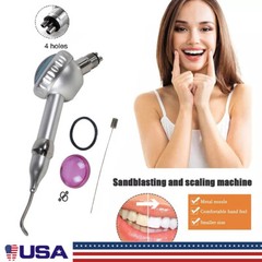 Dental Air Polisher Flow Teeth Polishing Handpiece Hygiene Prophy Jet 4 H &Tip