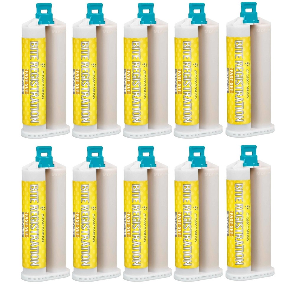 20 Fast Set Bite Registration Impression Material Unflavored 50ml Cartridges