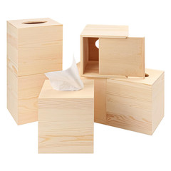 Geytetqi 6 Packs 5.8 Inch Wooden Tissue Eco-Friendly And Durable Square Wooden