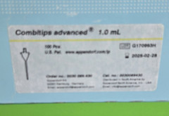 EPPENDORF 1 mL Combitips Advanced Pipette Tips Box of 100 Sealed