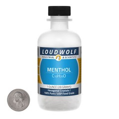 Menthol / 1 Ounce Bottle / 100% Pure USP Food Grade / Hexagonal Crystals / USA