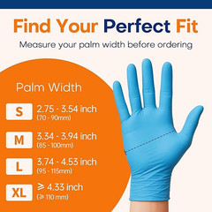 Supmedic Medical Soft Max Nitrile Exam Gloves – 100 Count, Blue
