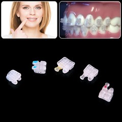 US 10 Pack Dental Ceramic Orthodontic Bracket Brace Roth 022 345 Hooks Mesh Base