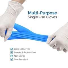 Basic Vinyl Exam Gloves, Latex-Free, Powder-Free, Disposable, Medium, Case of…