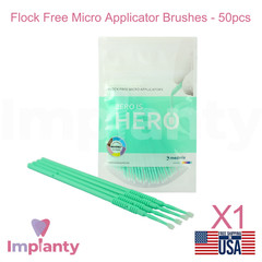 Micro Applicator Flock Free Brushes 50pcs Elastomer Bristles Material Placement