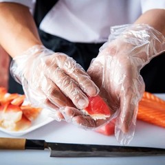 500 Count Disposable Poly Plastic Gloves for Cooking, Food Prep and Food Service