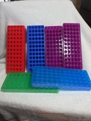 NEW 6 PACK Double Sided Modular Test Tube Racks – Multiple Colors 60 Slots