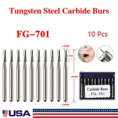 SUPÉR Carbides FG701, Friction Grip, Made in China 100 burs