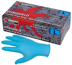 MCR Safety 7010 Industrial Grade Nitrile/Vinyl Powder Free Disposable – L & XL