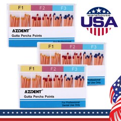 AZDENT Endodoncia dental Puntas de gutapercha y papel absorbente F1 F2 F3