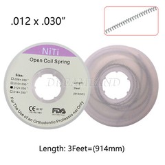 1 Roll Dental Orthodontic Niti Open Coil Spring Spool Dia .012*030 ” inch 914mm