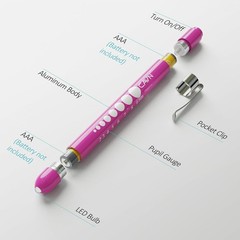 Durable & Lightweight LED Penlight with Pupil Gauge for Medical Examinations
