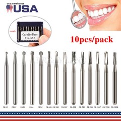 10pc/1pack Fresas de acero de carburo tungsteno FG redondas Drill Alta velocidad