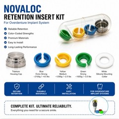 US Novaloc & Locator Overdenture Retention Inserts Kit Retention Inserts Caps