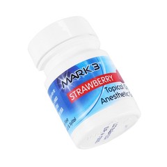 MARK3 Dental Topical Anesthetic Gel 20% Benzocaine 1OZ Jar Strawberry
