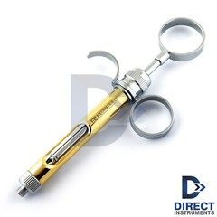 Dental Anesthetic Syringe Aspirating 1.8ml Gold Barrel American+European Threads