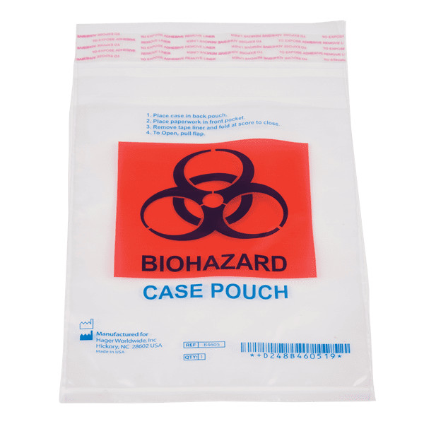 Hager B4605 BioHazard Case Pouches 6″ X 9″ 100/Pk