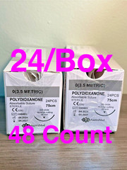 0/0 PDO/PDS 48ct (2 Boxes) Surgical Veterinary suture Polydioxanone monofilament
