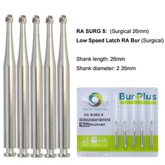 WAVE Dental Round Carbide Burs Latch Surgical Burs 2 4 6 Slow Speed RA 22mm 26mm