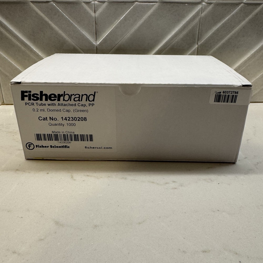 Fisherbrand PCR Tubes 0.2mL Attached Cap Green 1000 Count 14230208
