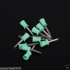 100 pieces Dental Rubber Prophy Tooth Polish Polishing Cups Latch Type Green NJ
