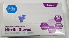 MedPride MPR-50505 Powder-Free Nitrile Exam Gloves Size Large Pack of 100