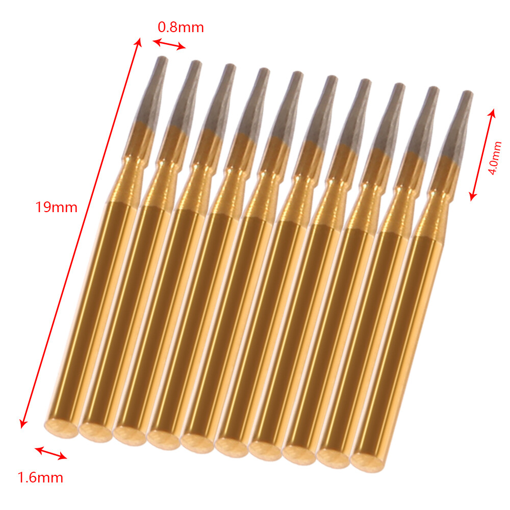 10-100PCS Dental Trimming & Finishing Gold Burs Carbide Burs FG 7901 7902 KY
