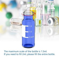 1000Pcs 2ml Autosampler Vial Glass Sample vials Lab Vial HPLC GC w/ Screw Caps
