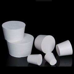 White Rubber Bung Stopper Tapered Plugs Laboratory Solid Stoppers Various Sizes