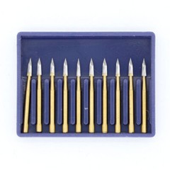 10 Pcs Dental Tungsten Carbide Trimming & Finishing Burs Drill Smooth FG 7901