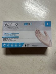100 Medical Exam Gloves Large AMMEX Professional Vinyl Disposable Buy More Save