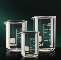 1pc High Borosilicate Glass Measuring Cup: 50–1000ml Clear Scale Beaker – NEW