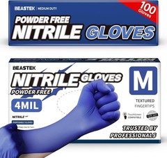 Blue Violet Nitrile Exam Gloves – Powder & Latex-Free, 4 Mil, 100 Pcs