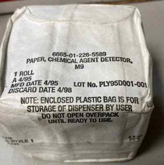 M9 Paper Chemical Agent Detector, 1 roll