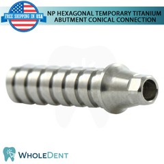 1x NP Conical Connection Hexagonal Temporary Titanium Abutment Dental Ø4.5mm