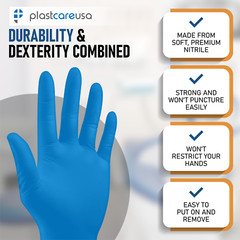 3.5 Mil Nitrile Disposable Gloves Powder Free Latex Free Exam Grade Gloves