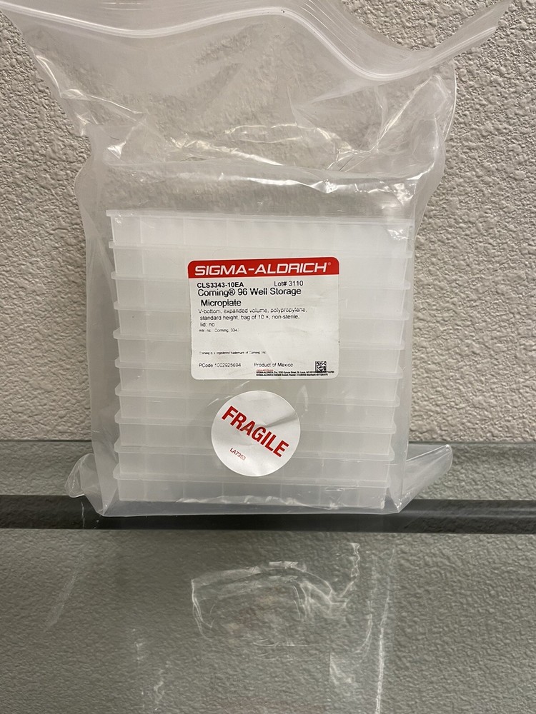 Corning 96-Well Storage Microplate, V-Bottom, Bag Of 10, 3343