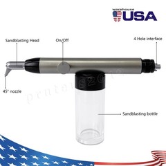 Dental Alumina Air Abrasion Polisher Microetcher Sandblasting Gun 4Hole W/ Water