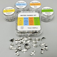 50 Pcs Dental Matrix Band 3D Hole Protrusions Contoured Matrices 3.5mm-6.5mm