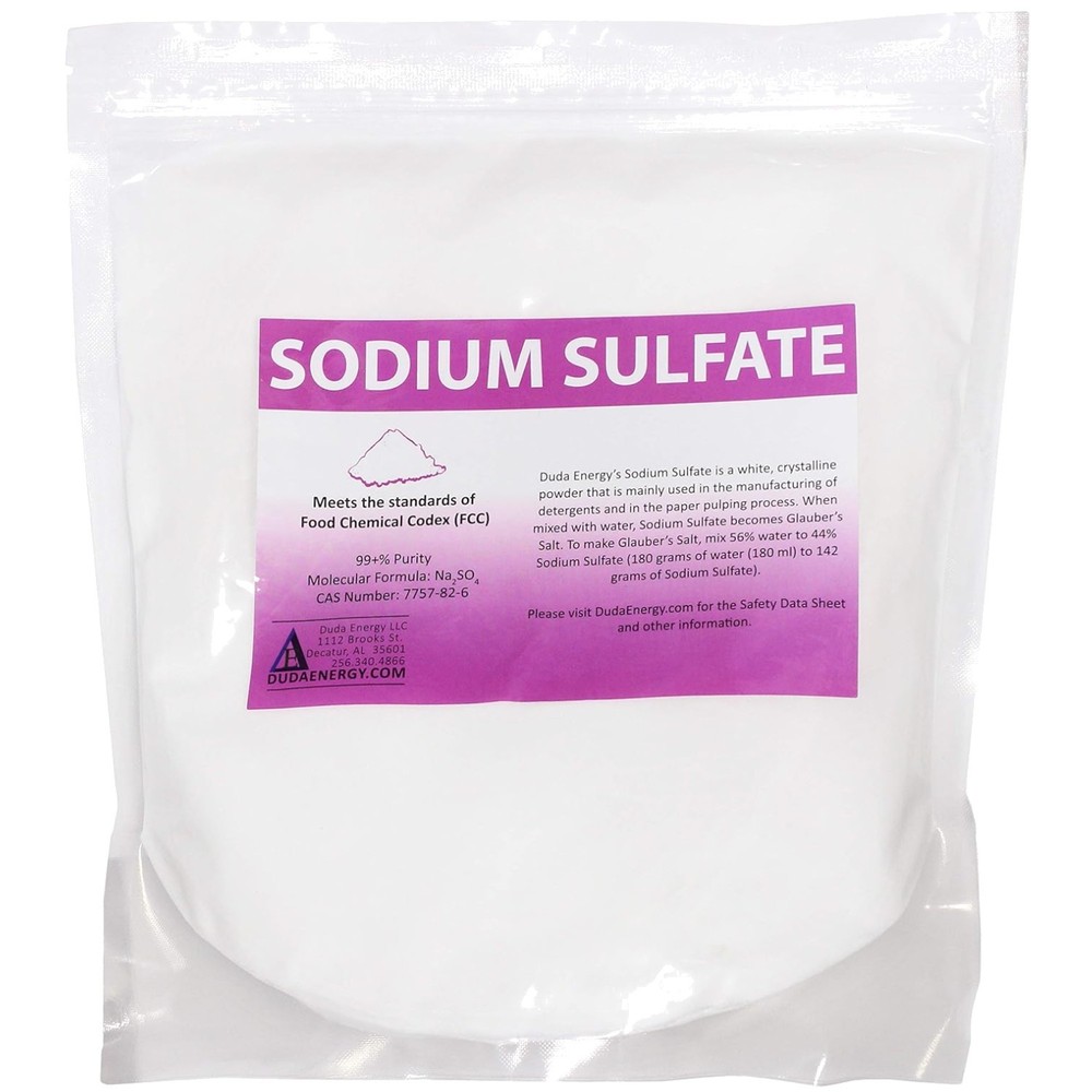 10 lb Bag of Food Grade Sodium Sulfate Granules – 99% Purity Crystals Anhydrous