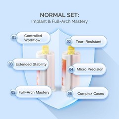 Dental Elastomeric Impression Putty Fast / Regular Set Soft Silicone Material