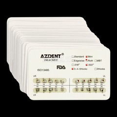 AZDENT Dental Orthodontic Brackets Mini Roth Slot.022″ 345 Hooks Braces