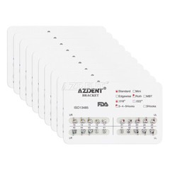 AZDENT Dental Orthodontic Brackets Braces Standard MBT/Roth.022/.018 Hooks 3/345