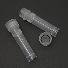 20x Small Plastic 1.5ml Small Vials Screw On Cap Clear Test Tube Mini Lab Bottle