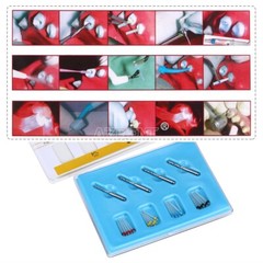Dental Endodontic AAA Fiber Post Kit 1.2mm 1.4mm 1.6mm 1.8mm +4Pcs Drills