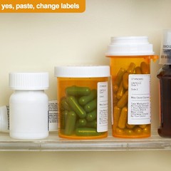 Prescription Reversible Thumb Tab Vials, Medicine Container, Pill Bottle, Pre…
