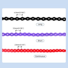 AZDENT Dental Orthodontic Colored Elastic Power Chains Continuous Short & Long