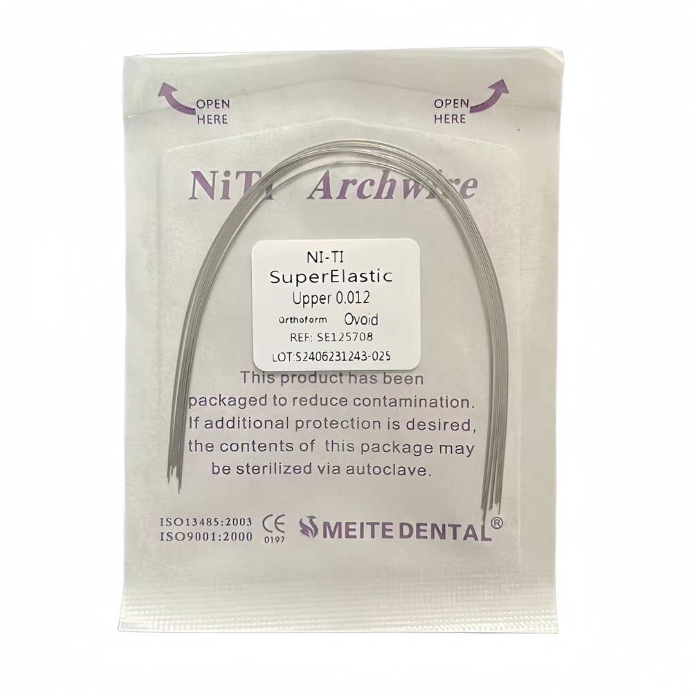 Dental Orthodontic Super Elastic Niti Round Arch Wire Ovoid/Nature Form